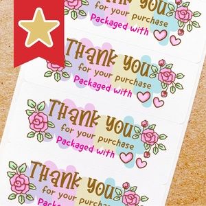 Thank You Labels Stickers 30ct